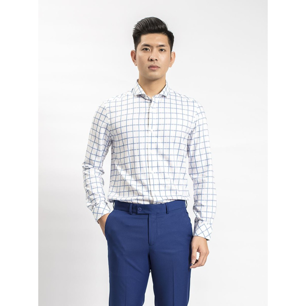 Áo sơ mi dài tay ARISTINO kẻ caro sọc xanh thời thượng , nam tính - ALS52308 | BigBuy360 - bigbuy360.vn
