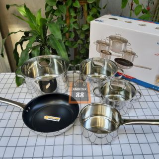 Bộ nồi 5 chiếc inox Elo Clio Plus