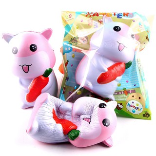 c[Chính hãng Sunny Squishy] SQUISHY - Chuột hamster ôm cà rốt (12x7cm)z