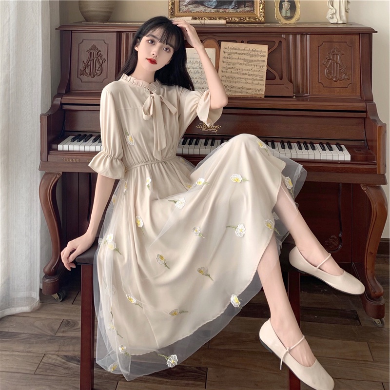 ZHELIHANGFEI Đầm Dài Tay Dáng Ôm Thời Trang Nhật Bản Thanh Lịch Dễ Phối Đồ