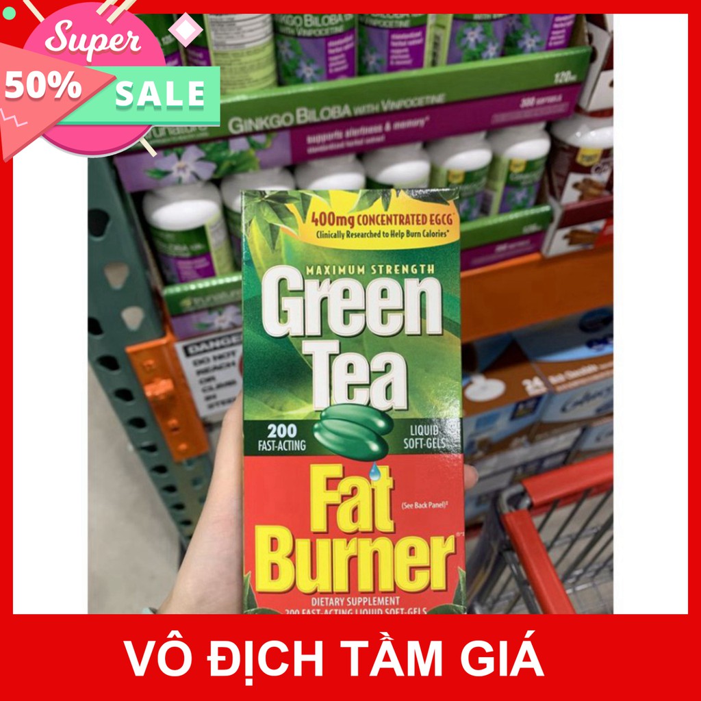 GIÁ VÔ DỊCH Viên uống giảm cân từ trà xanh Green Tea Fat Burner 200 viên của Mỹ GIÁ VÔ DỊCH