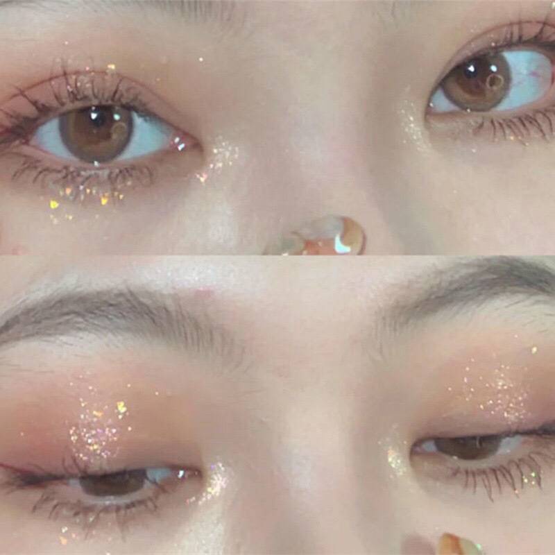 [Hàng mới về] Bảng phấn mắt 4 màu lì/nhũ nhỏ gọn trang điểm bắt sáng lâu trôi