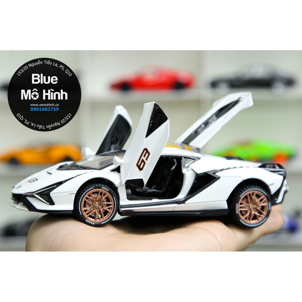 Xe mô hình siêu xe Lambo Sian 1:32 Trắng