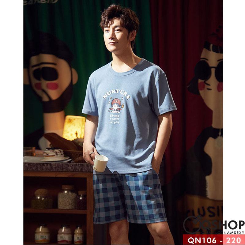 BỘ ĐỒ NGỦ THUN COTTON NAM QN104-QN105-QN106-QN107