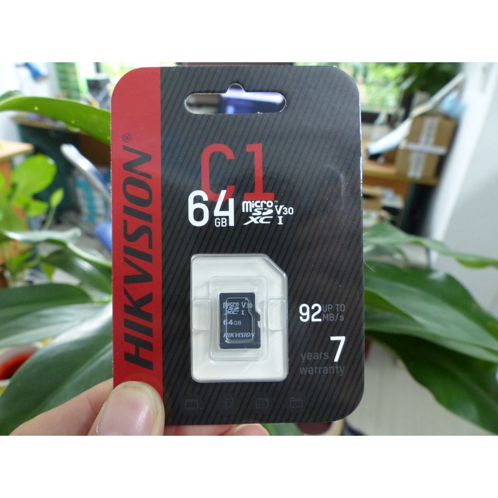 Thẻ nhớ micro SD chính hãng Hikvision 32gb 64gb tốc độ đọc 92 mb/s
