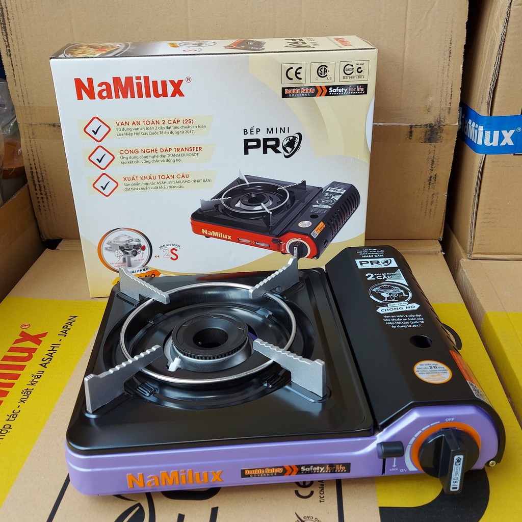 Bếp Gas Mini Namilux Chống Cháy Nổ - Bếp Gas Du lịch, Dã Ngoại Rất Bền Bỉ, Tiện Lợi Và An Toàn Sử Dụng