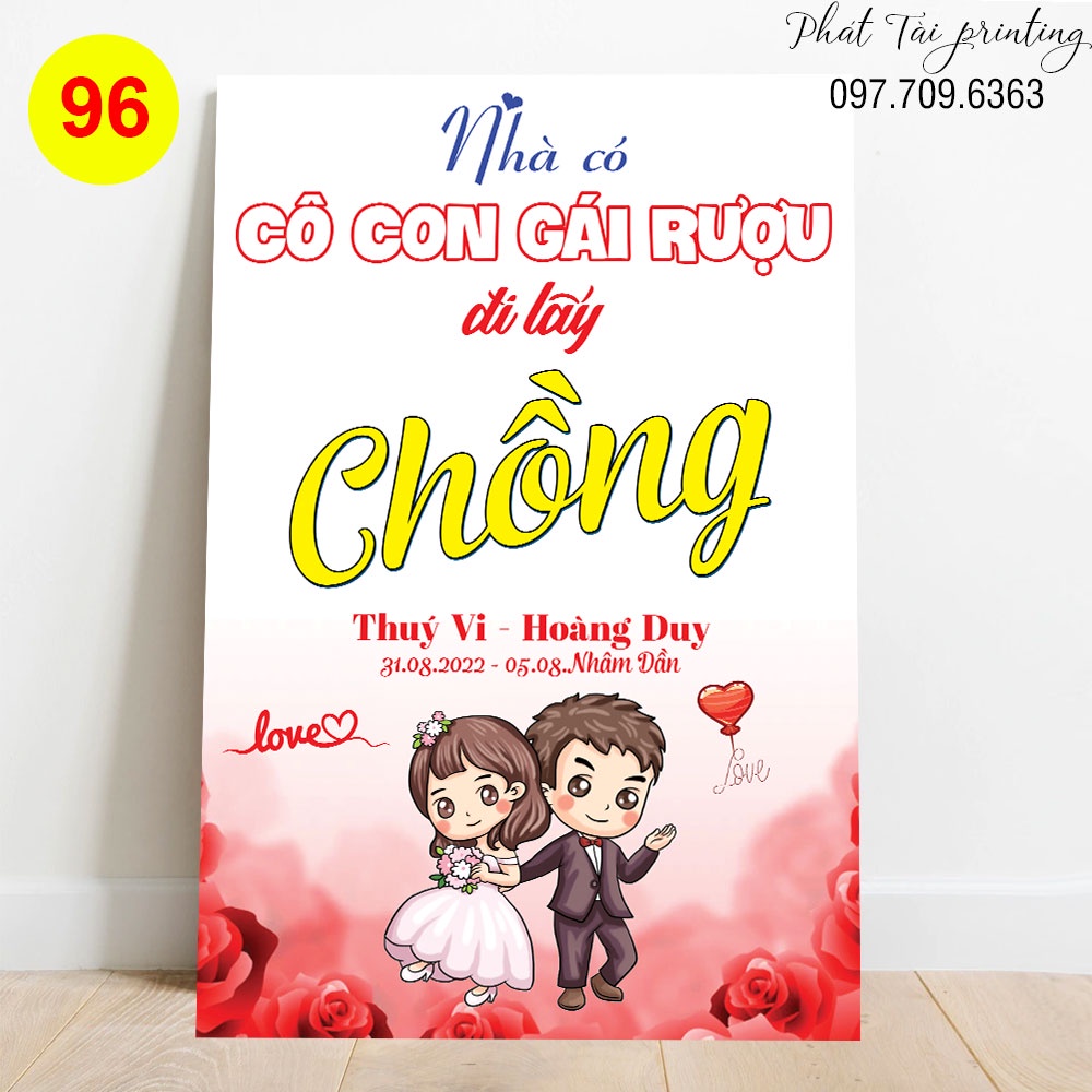 MS 96 - Bảng Welcome trang trí đám cưới