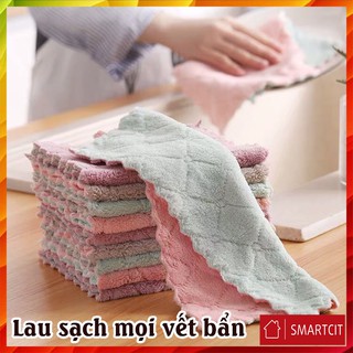(2 chiếc) Khăn lau bếp đa năng 2 mặt siêu thấm (lau bếp, bát đĩa, bàn ghế...) kháng khuẩn T3S3