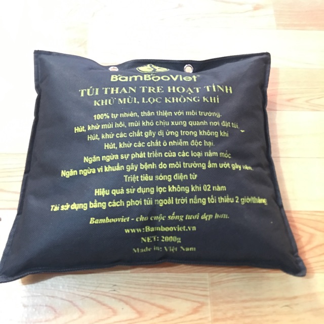 TÚI THAN TRE HOẠT TÍNH KHỬ MÙI, LỌC KHÔNG KHÍ  2000 gr