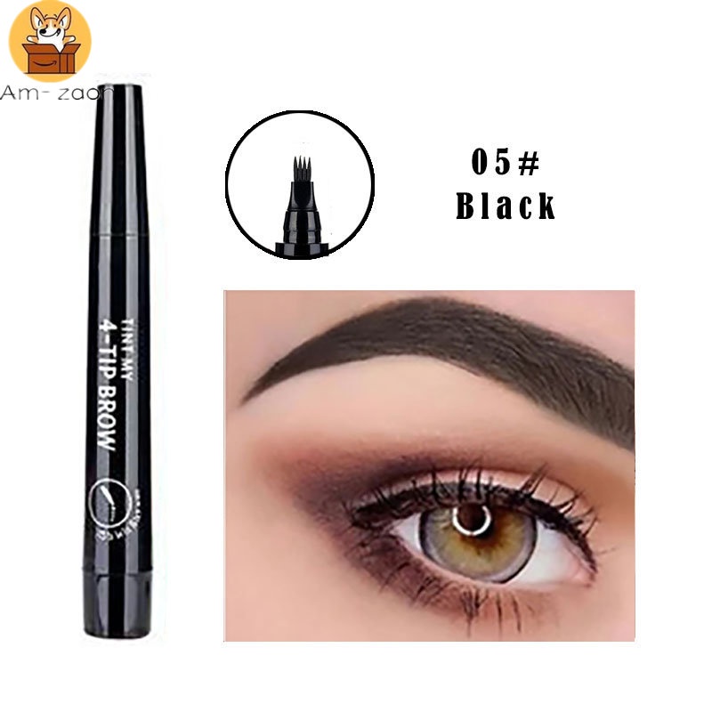Bút Kẻ Lông Mày Dạng Lỏng 4 Chấu Tạo Hiệu Ứng Trang Điểm Tự Nhiên Lâu Trôi Không Thấm Nước Am-Z