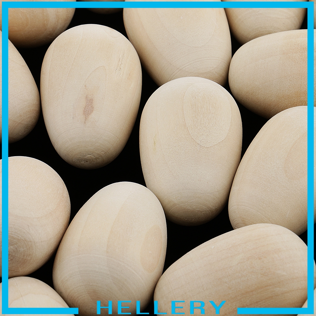 Set 20 Quả Trứng Gỗ Tự Nhiên Dùng Trang Trí Phục Sinh