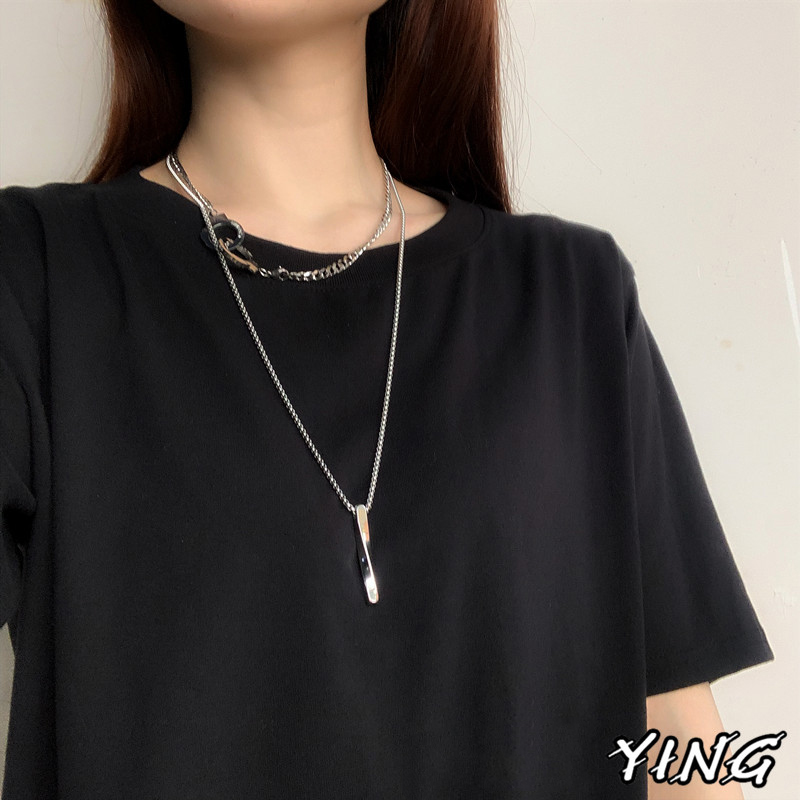 Dây chuyền thép không gỉ mặt xoắn thiết kế độc đáo cá tính thời trang