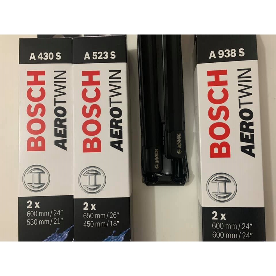 Gạt Mưa BOSCH AeroTwin Euro Set A938S Kích thước 24”/60cm – 24”/60cm | Dành cho Xe Mercedes Serie C, Serie E