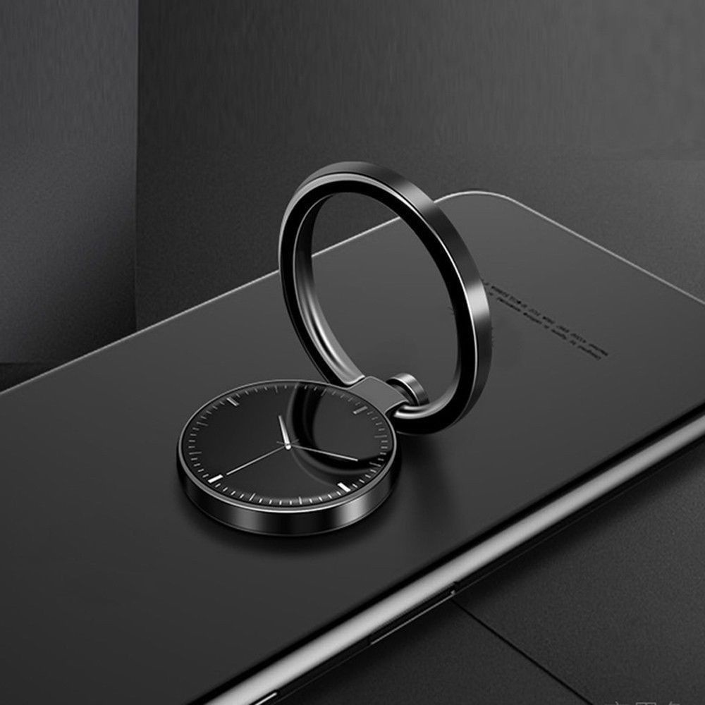 Nhẫn Đỡ Điện Thoại Hình Đồng Hồ Bằng Kim Loại Xoay 360 Độ Nhiều Màu Thời Trang
