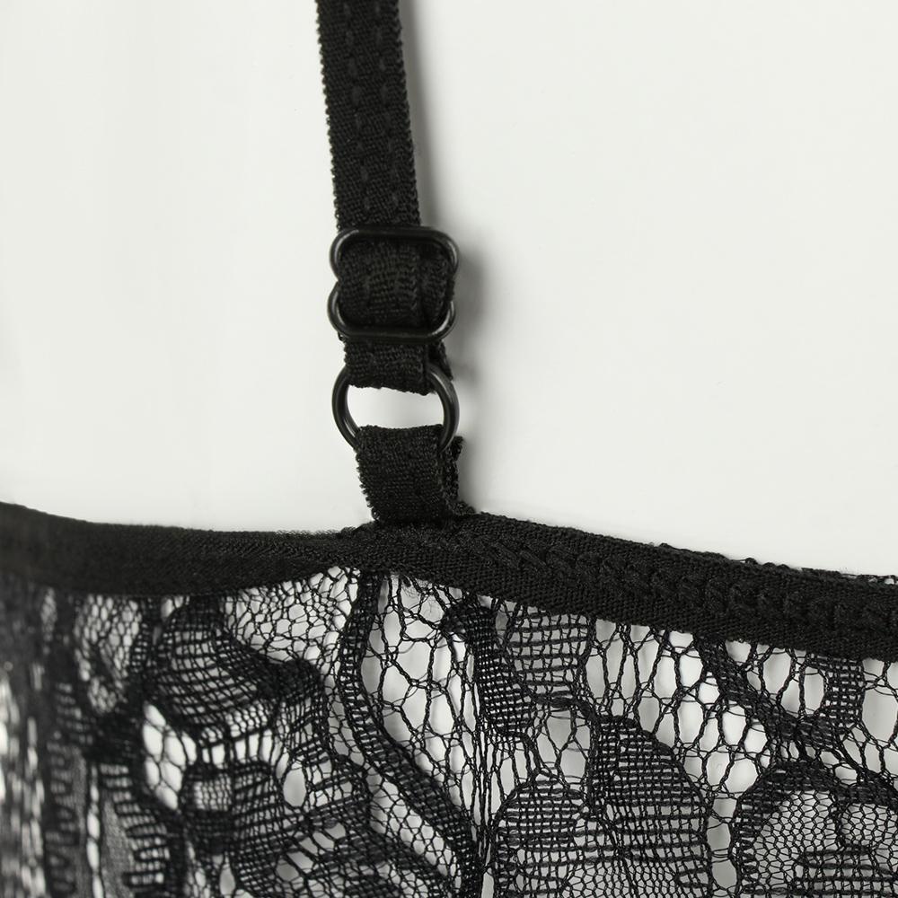 DIACHAVN Set Áo Lót Nâng Ngực &amp; Quần Lót Nữ Thêu Hoa