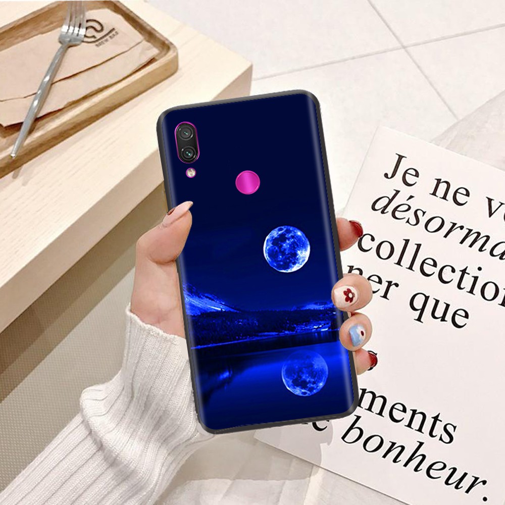 Ốp lưng Xiaomi Redmi 6 Pro Viền dẻo TPU hình Trăng Xanh