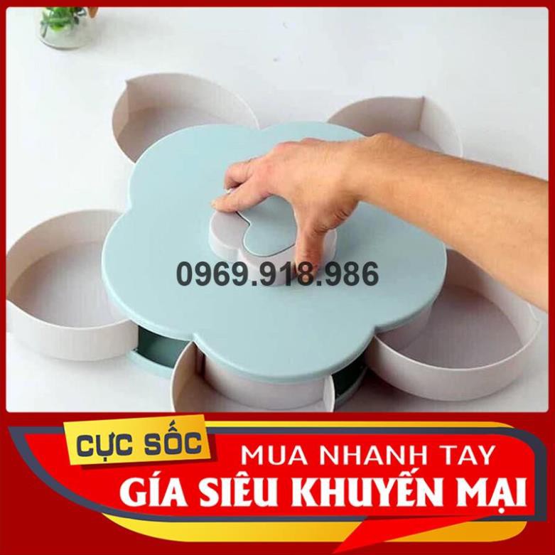 🍦 Hộp Đựng Bánh Kẹo Mứt Tết Xoay Tròn Nở Hoa 5 Cánh 1 Tầng Đẹp Cao Cấp Giá Gốc Sỉ Rẻ 🍏 Tổng Kho Gia Dụng An Giang 🍏