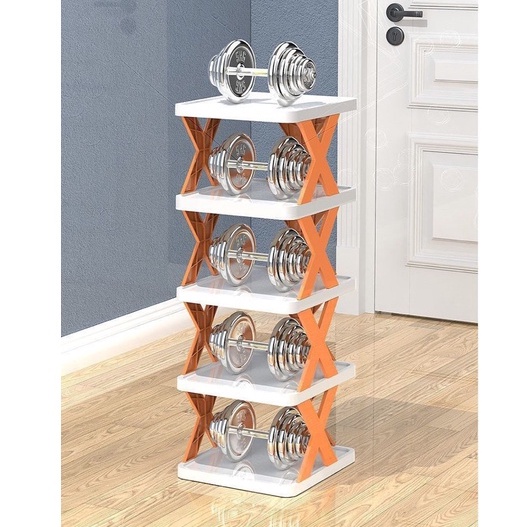 Kệ Nhựa 5 Tầng Cao Cấp Để Đồ Đa Năng Tiện Dụng - Kệ Để Giày Dép Chữ X Thông Minh Có Thể Tháo Lắp Gấp Gọn