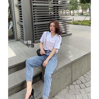 Quần baggy jean trơn