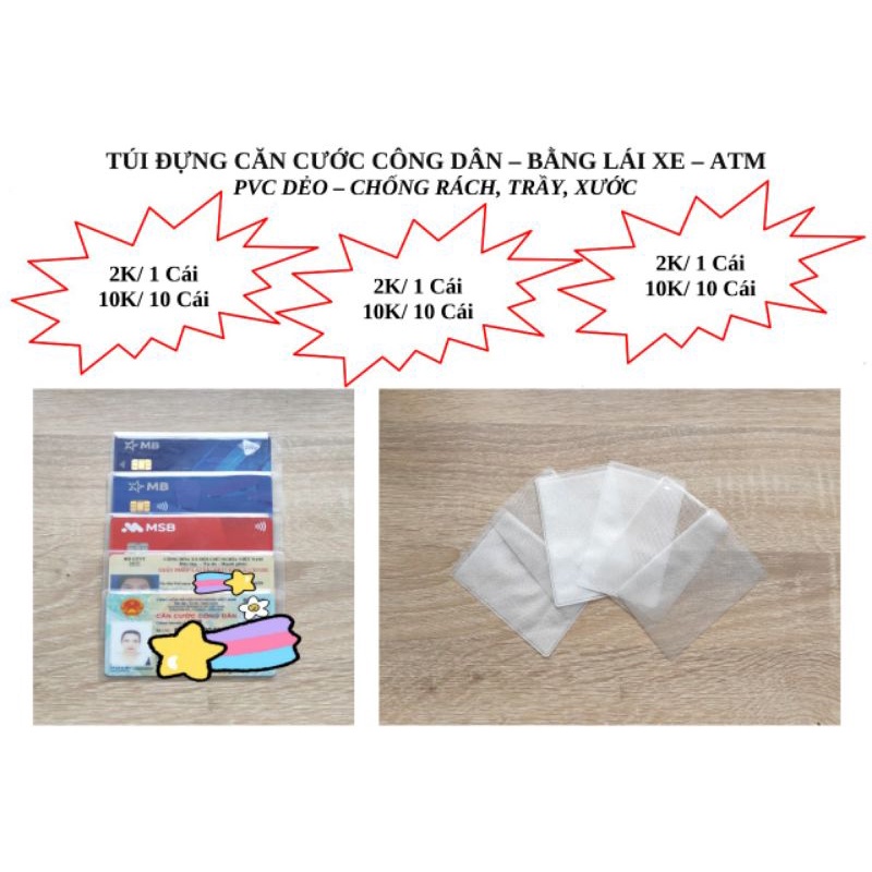 1 Túi Đựng Căn Cước Công Dân, Thẻ ATM, Bằng Lái Xe