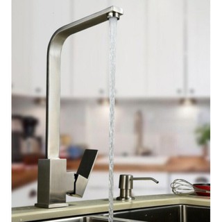 Vòi rửa bát nóng lạnh inox 304 VC14 thân vuông nặng 1.7kg