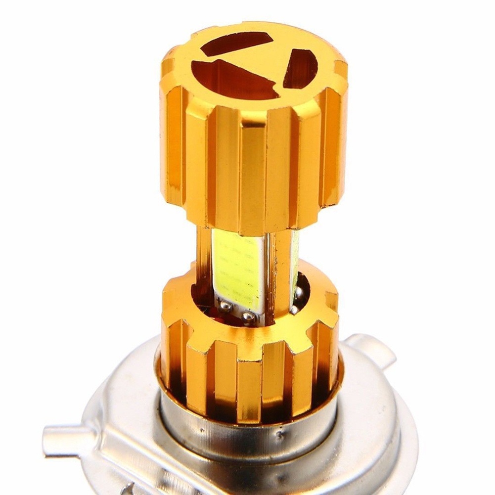 1 Đèn pha LED H4 COB siêu sáng 12V dành cho xe máy