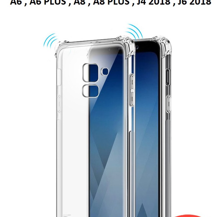 [ RẺ VÔ ĐỊCH] Ốp chống sốc Samsung A8 2018 trong suốt cao cấp, dày dặn, bo 4 góc
