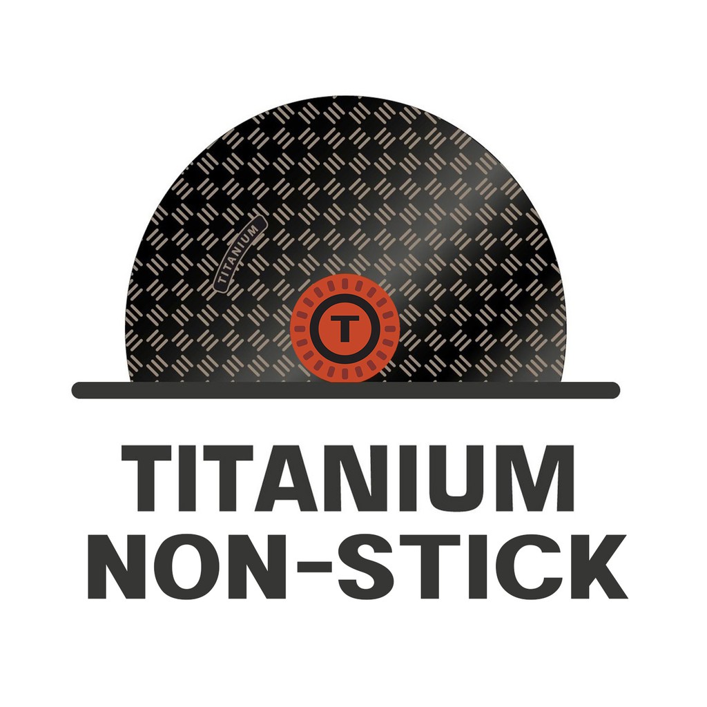 Chảo chống dính cảm ứng Tefal Chefs Delight Titanium Pro (22cm, 24cm, 26cm) Lò rửa bát An toàn Không có PFOA