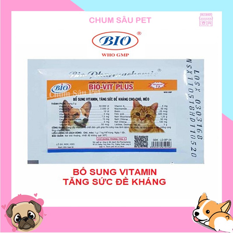 Bio-Vit plus 5g - Vitamin cao cấp dành cho chó mèo