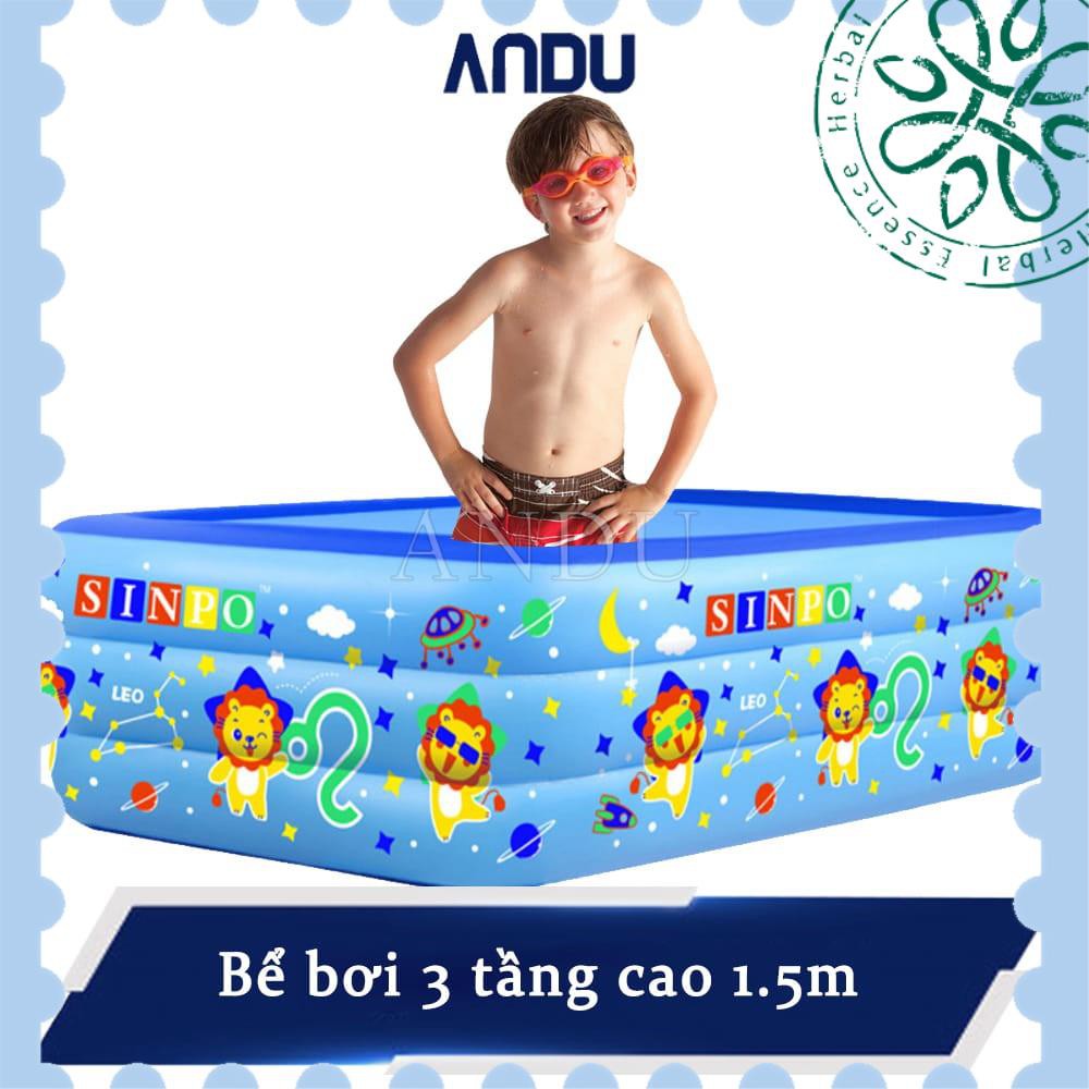 Bể Bơi Phao Hơi Cho Bé, Hồ Bơi Bơm Hơi Thành Cao Đủ Size Cho Trẻ Em Có Kèm Bơm