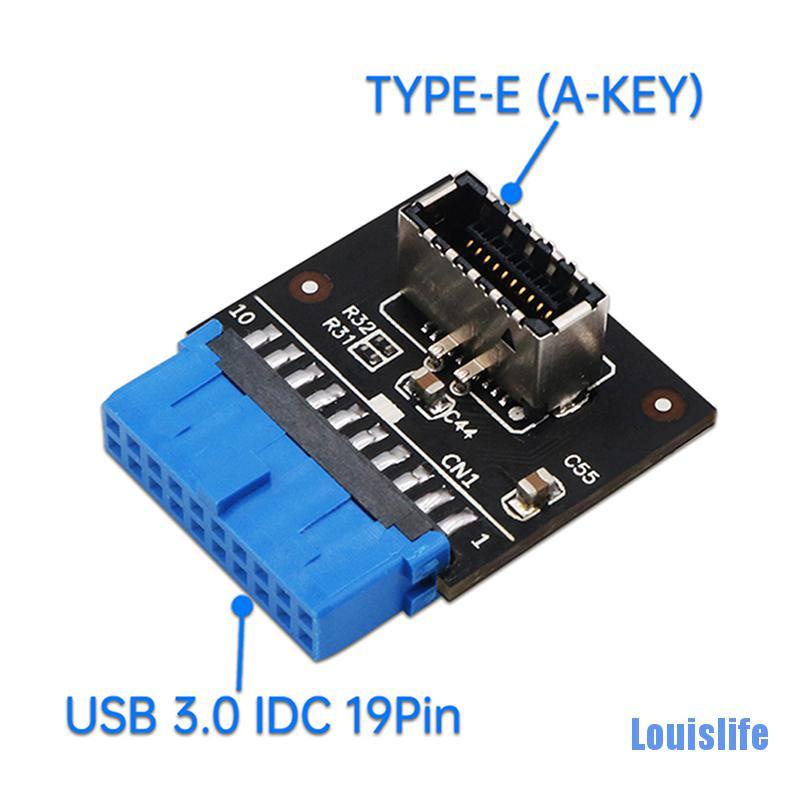 [Louislife] USB3.0 To USB 3.1 Type C front Type E Adapter 20pin to 19pin Expansion Module