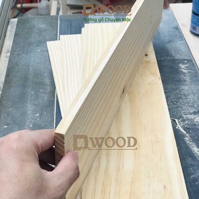 Gỗ thông Dwood dài 120cm nguyên tấm mặt 12cm đã xử lí bề mặt
