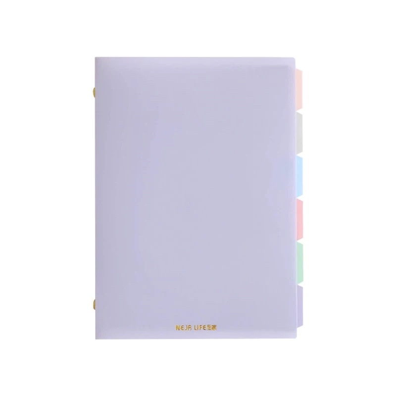 Sổ còng bìa còng (binder) tông màu morandi (pastel) kèm 20 tờ giấy line và 6 tab phân trang size A5 B5