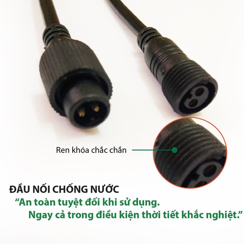 Dây nối 5m DC Chính Hãng JD Cho Đèn Pha Năng lượng Mặt Trời, Dây Nối Đèn Led Solar, Chính Hãng Chuẩn Chất Lượng