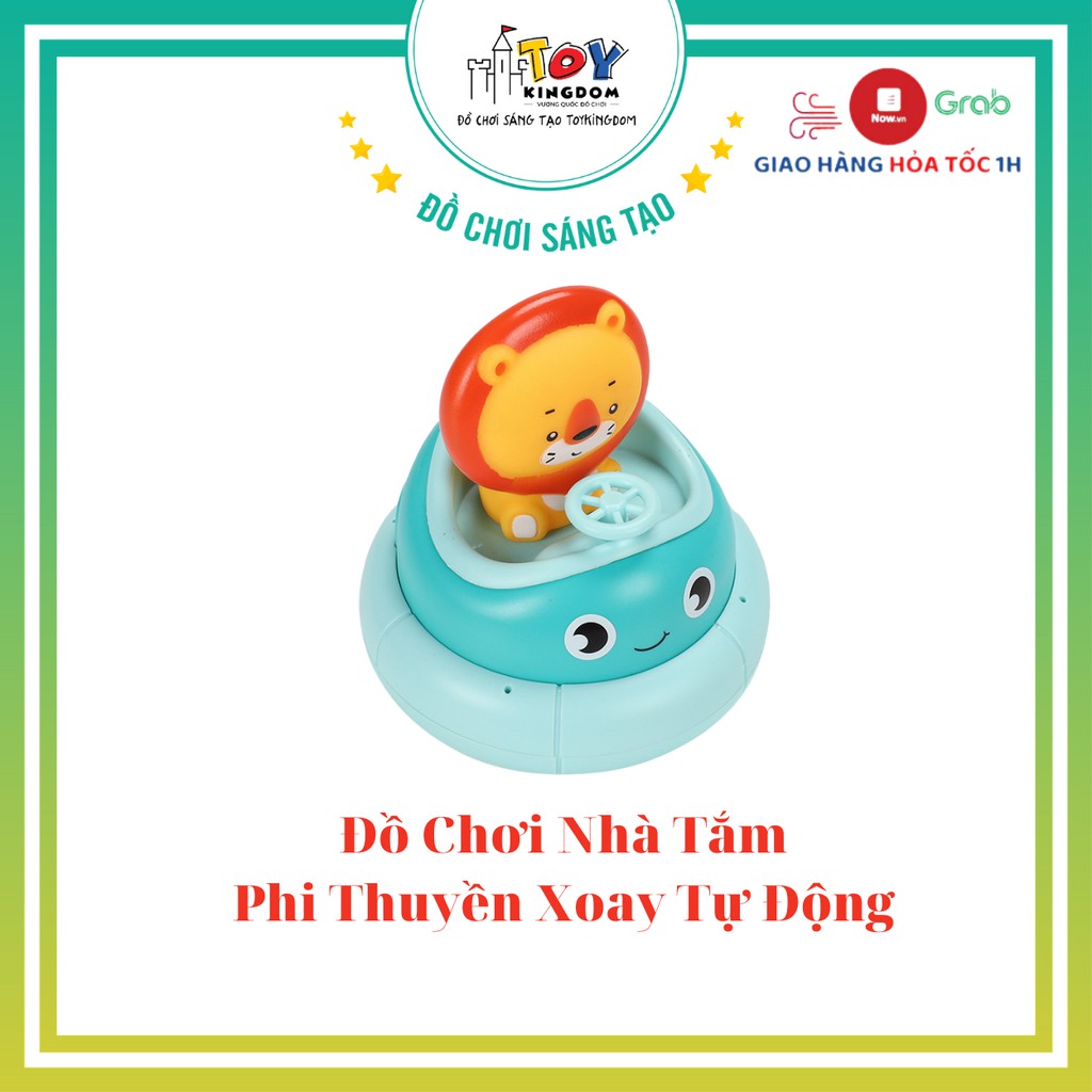 [Xả Kho Bán Lỗ] - Phi thuyền phun nước tự động TOYKINGDOM - Phun Nước 360 độ - Chạy Pin