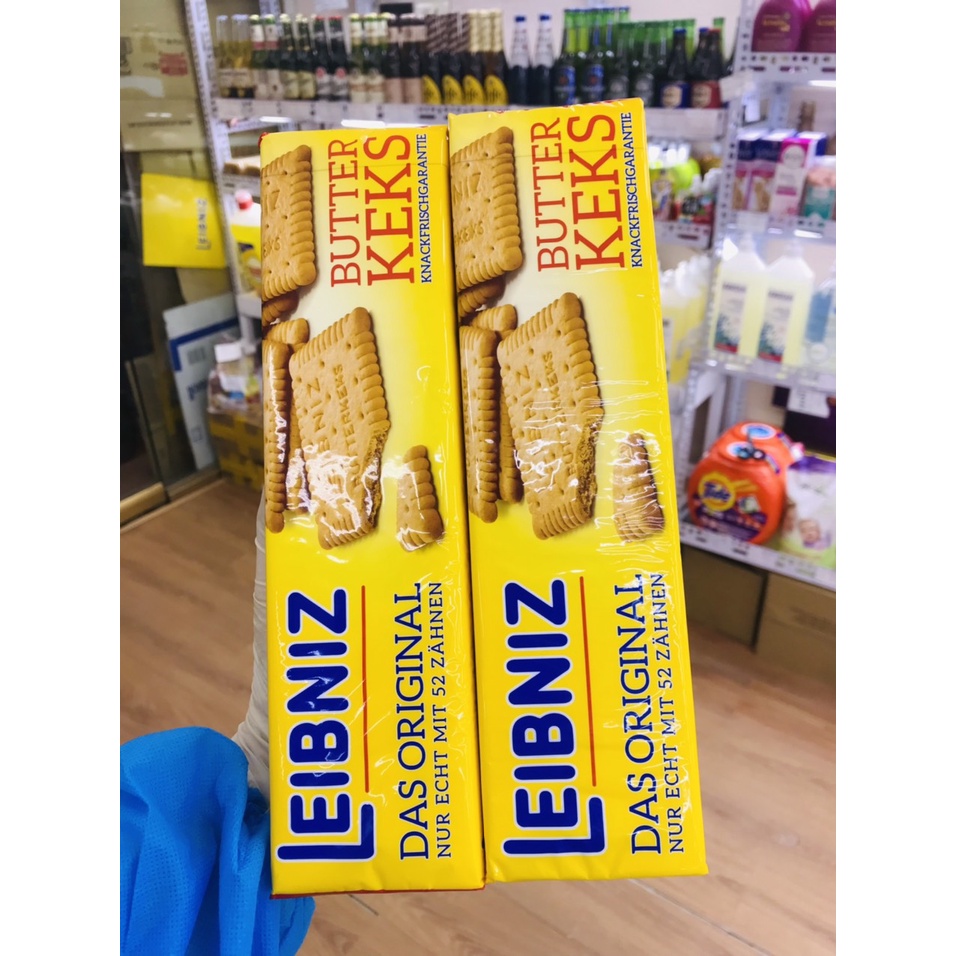 Bánh quy bơ ít đường Leibniz Đức gói 200g bơ tự nhiên và dầu hướng dương - Mẫu mới