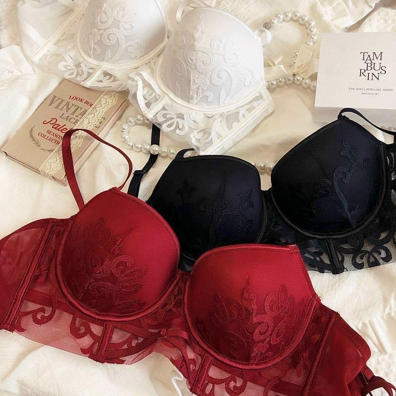 Bộ đồ lót nữ cao cấp có gọng nâng ngực, thiết kế phối ren sexy quyến rũ B016