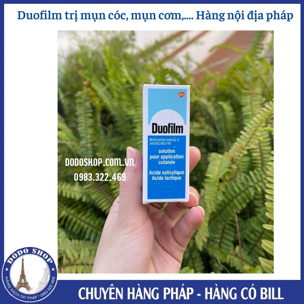 Dung dịch làm sạch mụn thịt, mụn cóc, mụn cơm - Duofilm 15ml - Hxt pháp, có bil