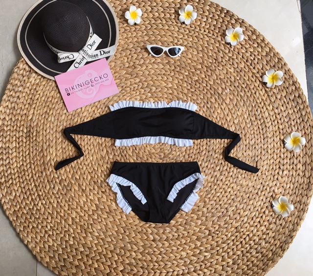 Bikini Đồ Bơi 2 Mảnh Viền Bèo Trắng GK0211 (Ảnh Thật) | BigBuy360 - bigbuy360.vn