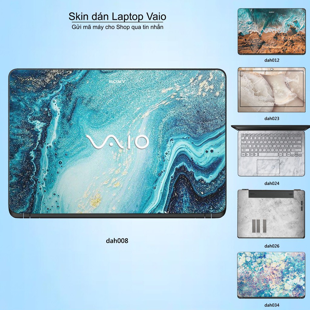 Skin dán Laptop Sony Vaio in hình vân đá (inbox mã máy cho Shop)