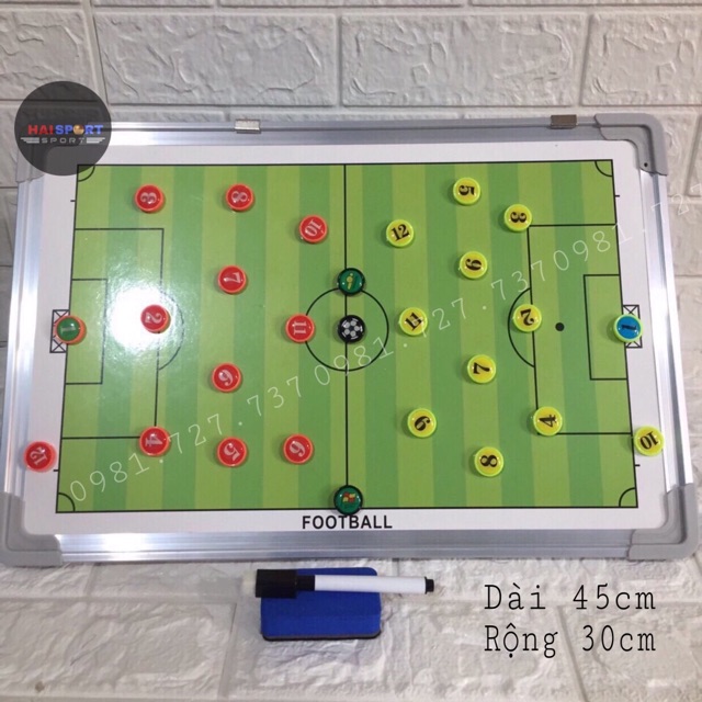 Bảng chiến thuật bóng đá 2 mặt - Kèm bút - Bảng sơ đồ chiến thuật bóng đá ( Nam châm )