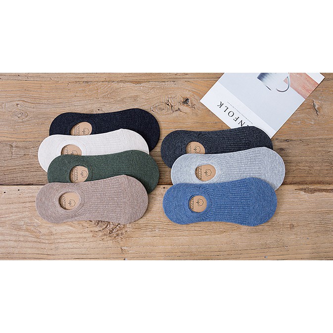 Vớ Lười Cotton Cổ Ngắn Nam Chống Tuột