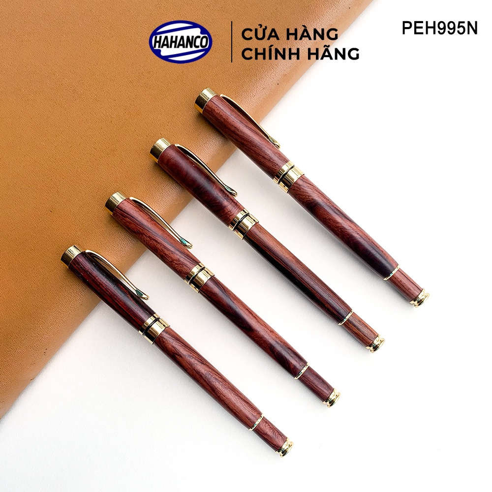 Bút Kí Gỗ Trắc/Cẩm Nắp Đậy HAHANCO Vân Gỗ Tự Nhiên Siêu Đẹp/Quà Tặng Vô Giá- PEH995N