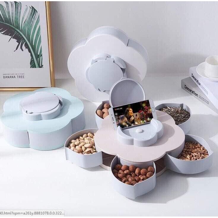 Sỉ khay mứt lúa mạch 5 ngăn ( có kệ để điện thoại )