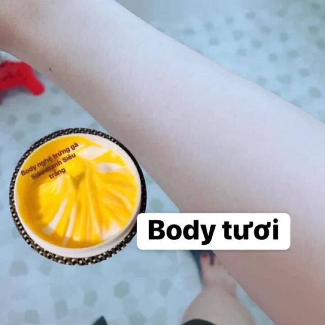 BODY TƯƠI TRỨNG GÀ NGHỆ TRẮNG DA