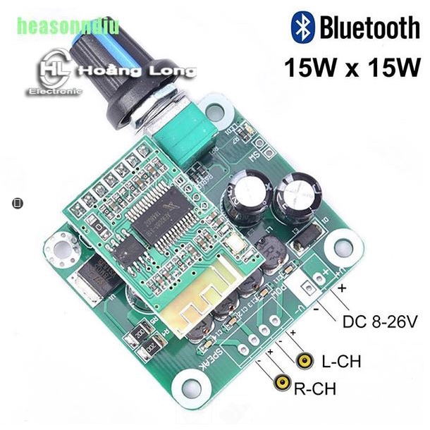 Mạch Khuếch Đại Âm Thanh TPA3110 Bluetooth 4.0 8V-26V 2x15W Kênh Đôi