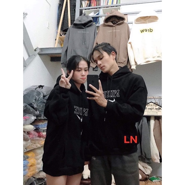 Áo hoodie chữ Nai rỗng phẩy DA6