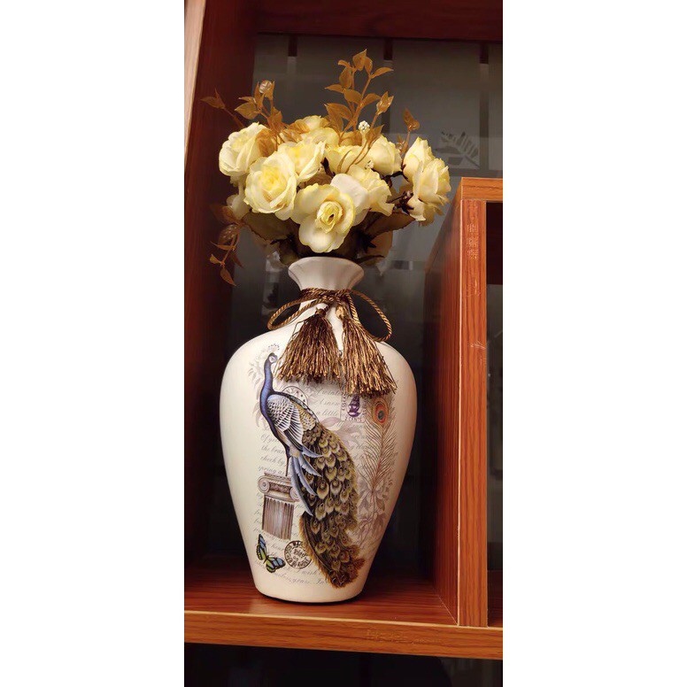 Combo 10 bình cắm lông công S2