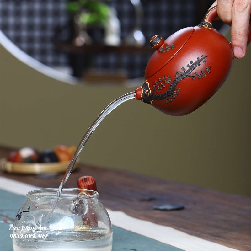 Ấm Tử Sa Nghi Hưng Tây Thi 260 ml (Đại Hồng Bào, Lọc Tổ Ong)