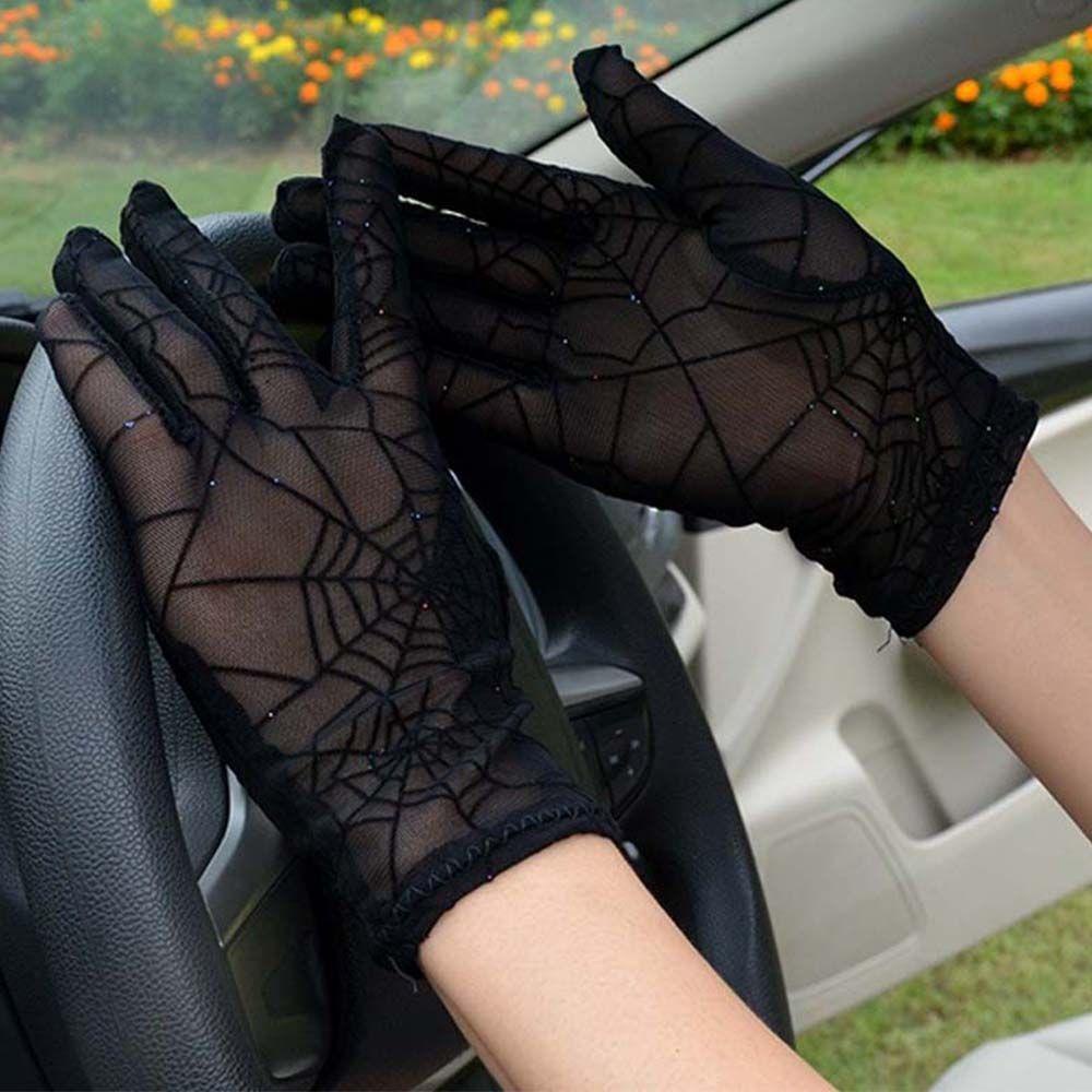 FORBETTER Găng Tay Lưới Hở Ngón Hóa Trang Halloween